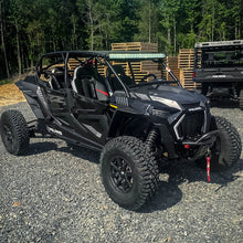 Load image into Gallery viewer, Polaris RZR Turbo S Front Winch Sport Bumper w/ Lights Black Thumper Fab
