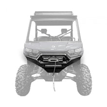 Load image into Gallery viewer, Defender Front Winch Bumper No Lights Black Thumper Fab
