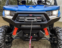 Load image into Gallery viewer, Defender Front Winch Bumper w/ Lights Black Thumper Fab
