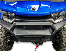 Load image into Gallery viewer, Defender Front Winch Bumper No Lights Black Thumper Fab
