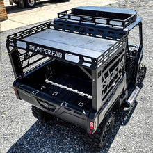 Load image into Gallery viewer, 18-23 Can Am Defender Ultimate Bed Rack With Tailgate Raw Thumper Fab

