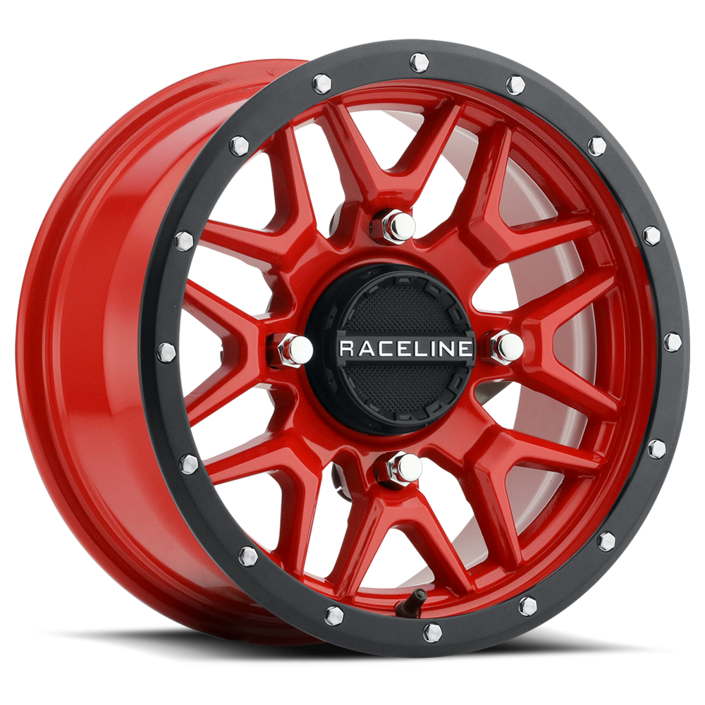 KRANK WHEEL 15X7 4/156 5+2 (+10MM) BLK/RED