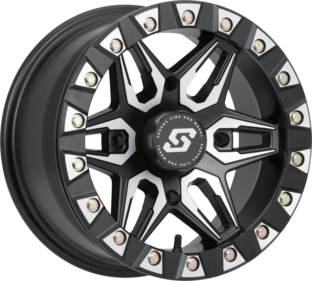 SPLIT 6 BDLK WHEEL 14X10 4/156 5+5 (0MM) BLK/MACHINED