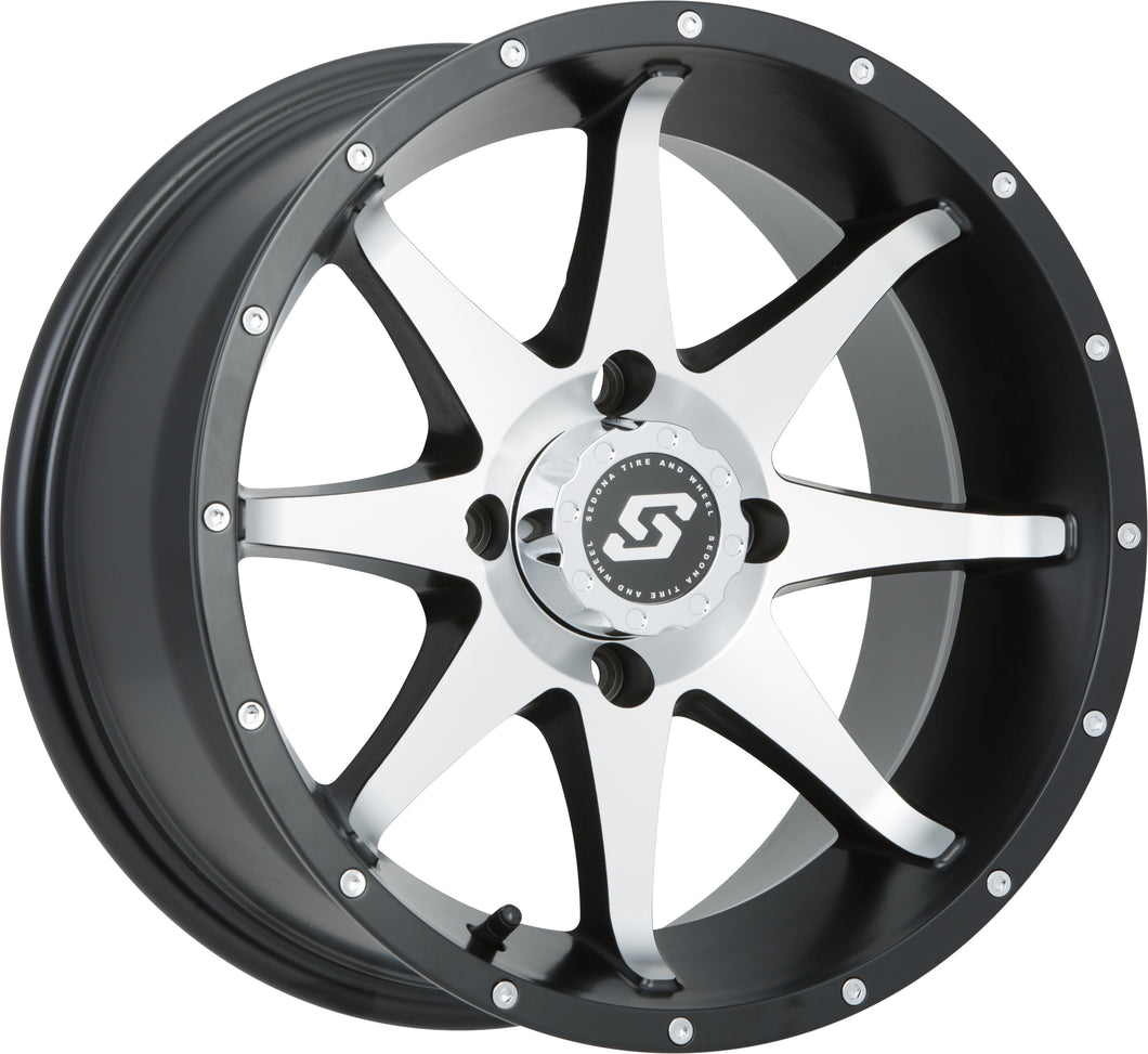 STORM WHEEL 12X7 4/110 5+2 (+10MM) BLK/MACHINED